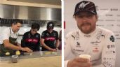 El piloto Valtteri prepara pan de muerto con el chef Jorge Vallejo previo al Gran Premio de México