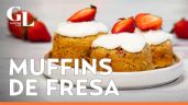 ¡Receta de muffins de fresa! Aprende a preparar este delicioso postre saludable