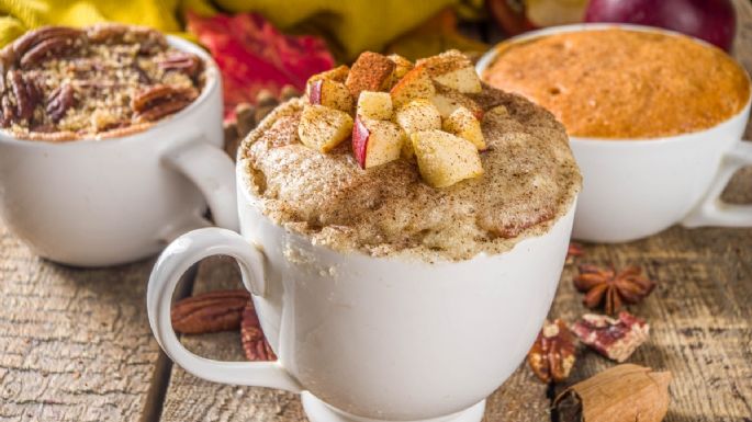 Postres fáciles: Prepara para esta mañana un esponjoso mug cake de manzana y canela